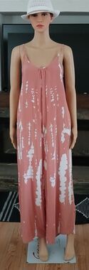 Buenos Ninos Wide Leg Tie Dye Summer Romper Women's Size Medium Beachy